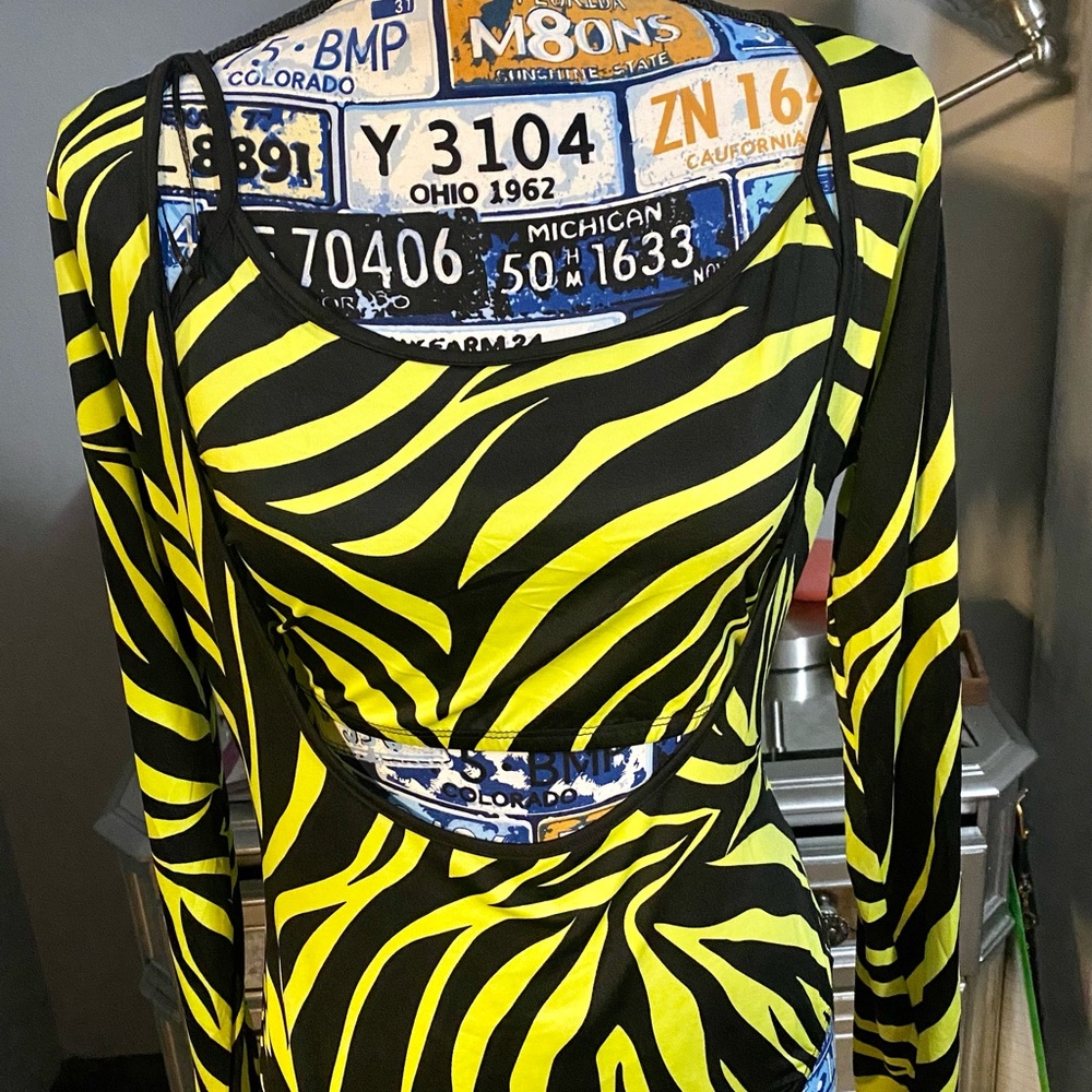 Long sleeve two piece bodysuit